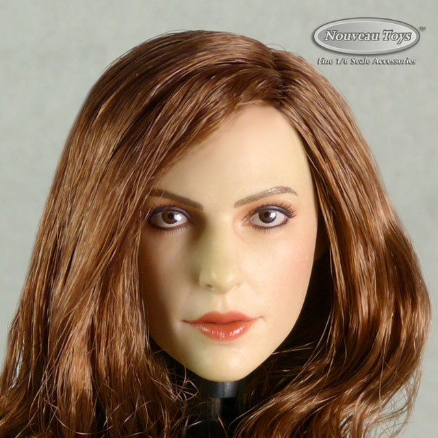 GAC Toys 1/6 Scale Female Caucasian Head Sculpt (Pale Suntan) With Rooted Brunette Hair GC013B